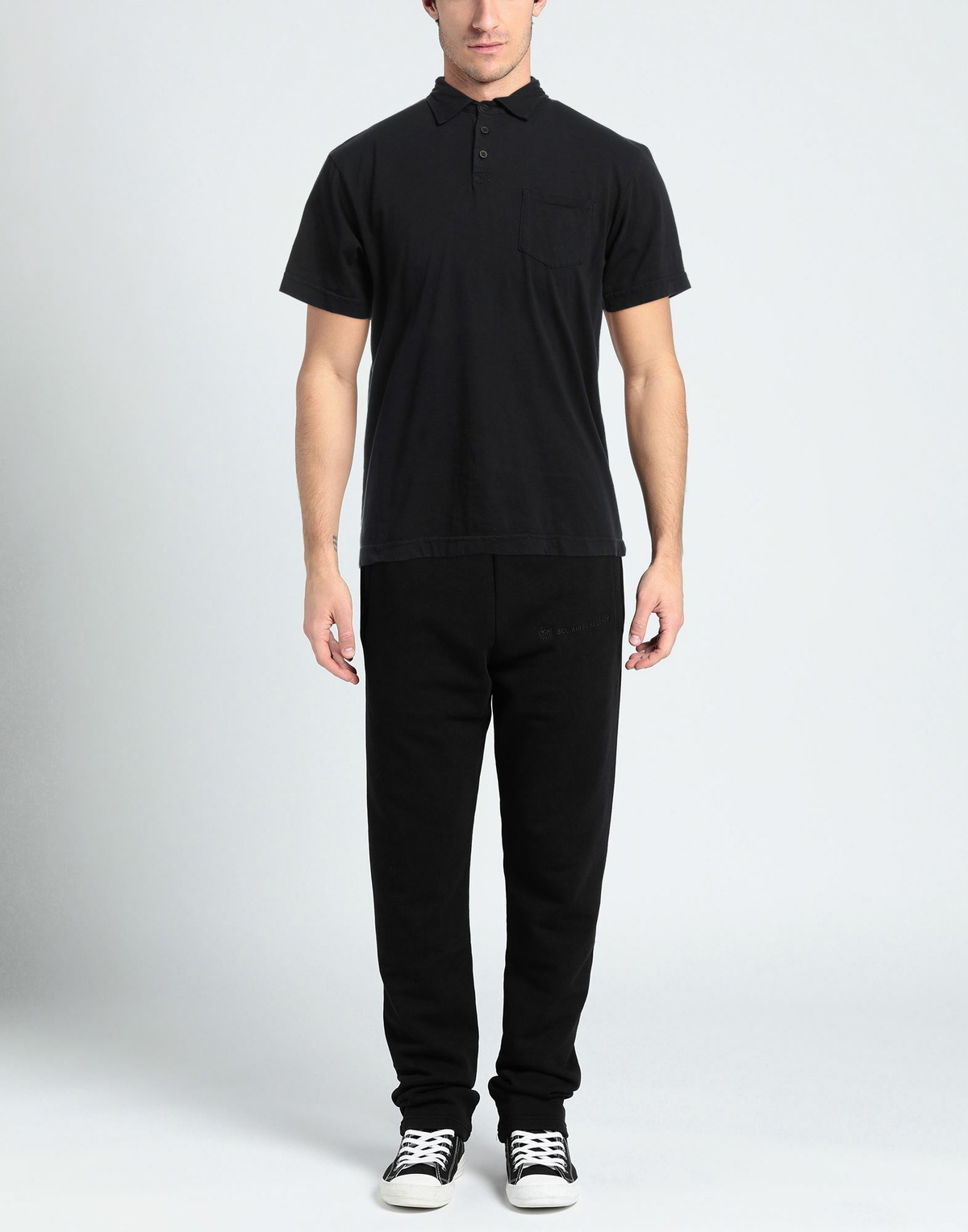 Crossley Mens Polo shirt in Black