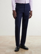 De Petrillo - Tapered Virgin Wool Suit Trousers - Blue