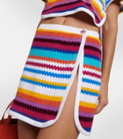 Missoni Mare Striped knitted cotton-blend miniskirt