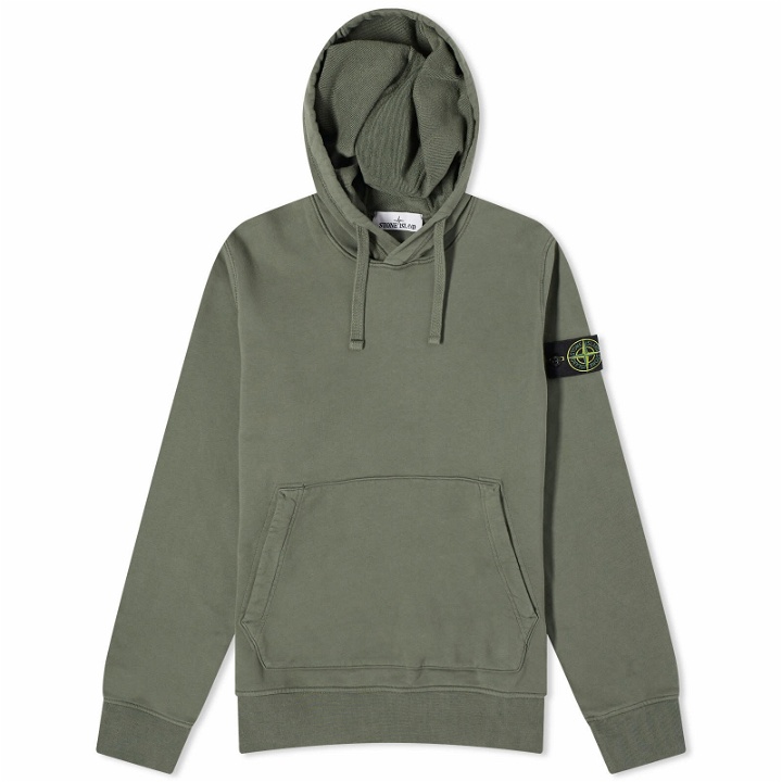 Photo: Stone Island Men's Garment Dyed Popover Hoodie in Musk