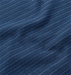 Howlin' - Terry-Trimmed Striped Cotton-Jersey T-Shirt - Midnight blue