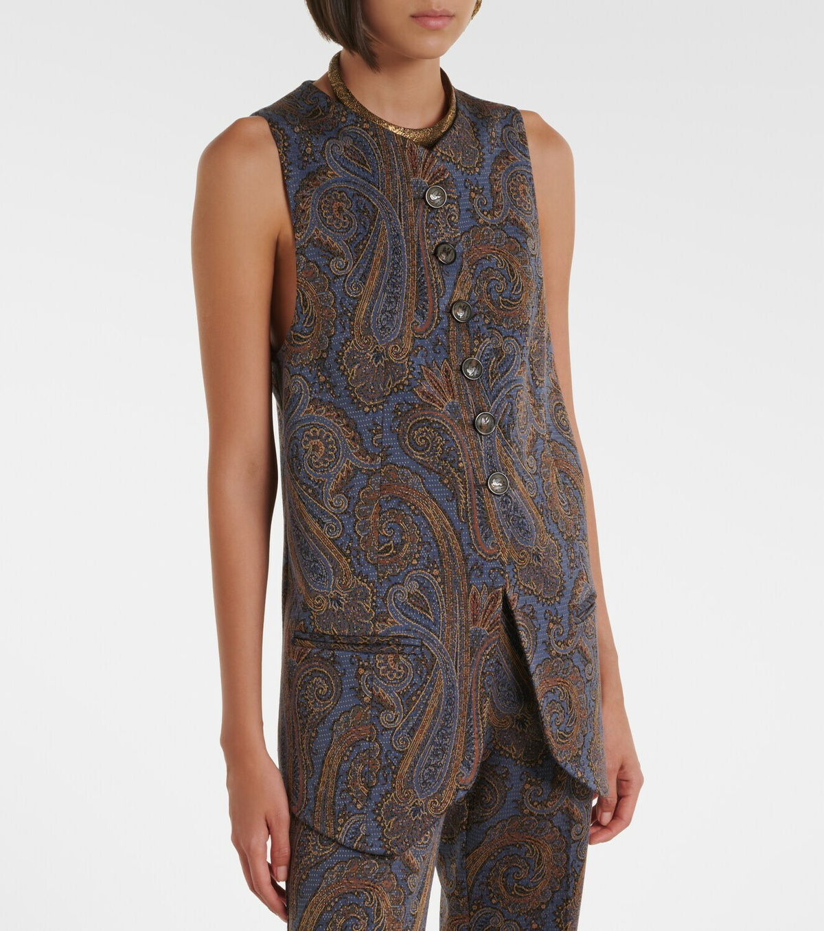 Etro Paisley jacquard vest