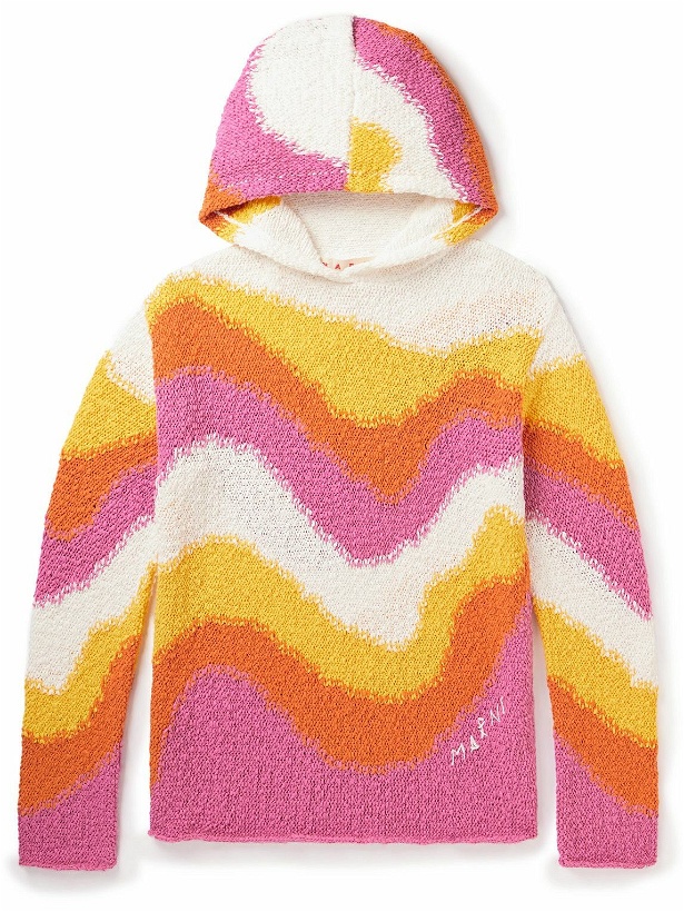 Photo: Marni - Crocheted Cotton Hoodie - Pink