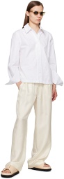 Róhe Off-White Wide-Leg Trousers