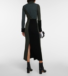 MM6 Maison Margiela - Colorblocked cotton and wool midi dress