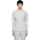 Homme Plisse Issey Miyake Grey Pleated Turtleneck