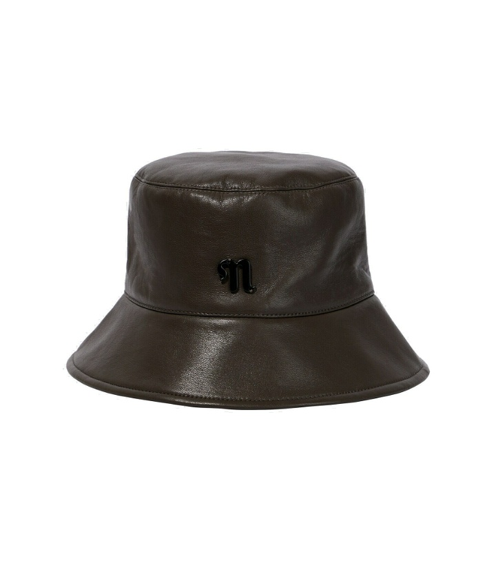 Photo: Nanushka - Caran faux-leather bucket hat