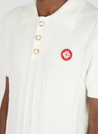 Woven Polo Shirt in White