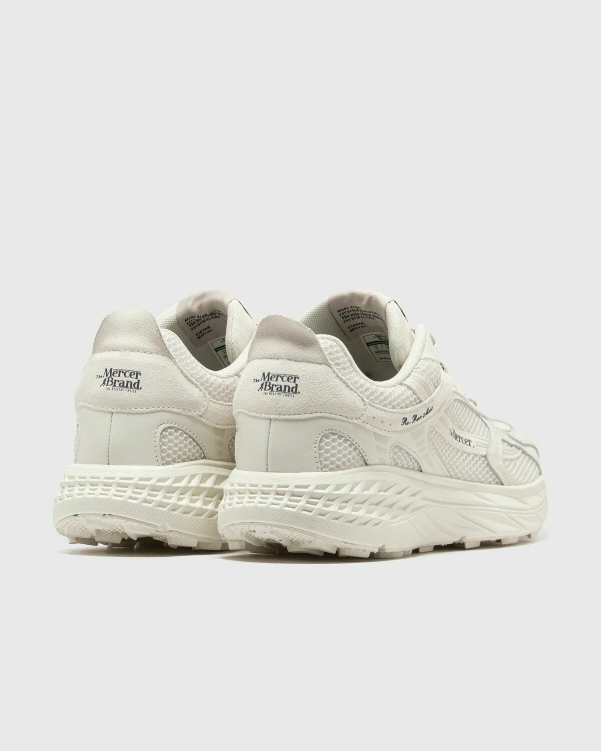 Mercer The Re-Run Max Suede White Mens Lowtop