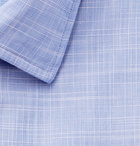 Hugo Boss - Blue Joy Slim-Fit Checked End-on-End Cotton Shirt - Blue