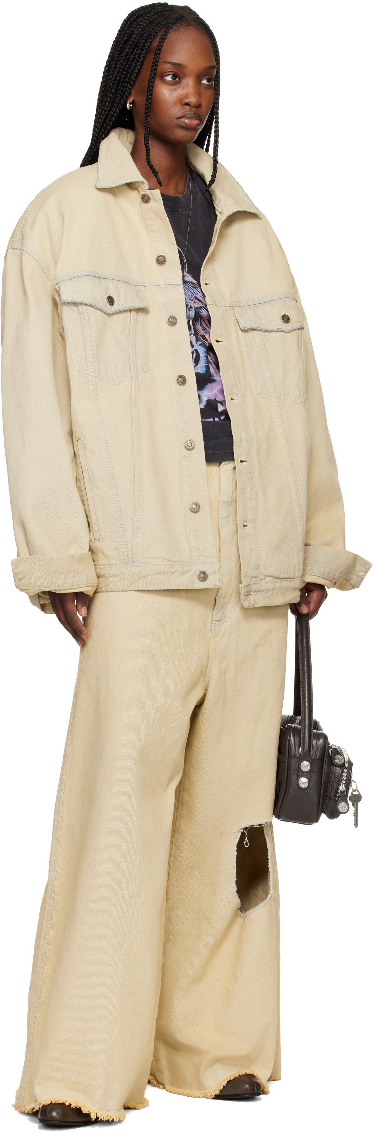 LU'U DAN Off-White Drifter Denim Jacket