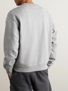 Stone Island - Logo-Embroidered Garment-Dyed Cotton-Jersey Sweatshirt - Gray