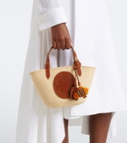 Aquazzura Tropical Mini raffia top-handle bag