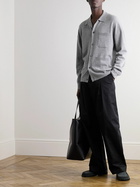 LOEWE - Logo-Appliquéd Wool Cardigan - Gray