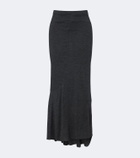 Junya Watanabe Wool jersey maxi skirt