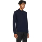 PS by Paul Smith Navy Long Sleeve Merino Polo