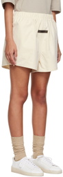Essentials Off-White Cotton Shorts