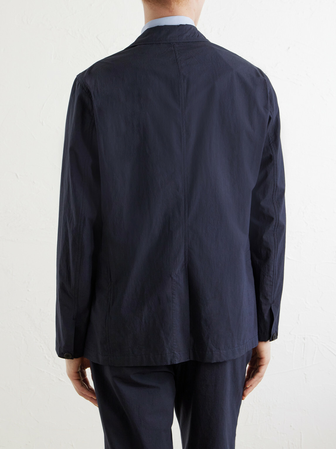 Sunspel - Cotton-Poplin Suit Jacket - Blue