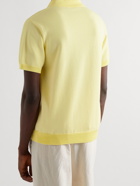Mr P. - Honeycomb-Knit Organic Cotton Polo Shirt - Yellow
