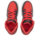 Air Jordan Men's 1 Mid BG Sneakers in Black/Fire Red