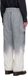 FORMA Blue Bleached Striped Cargo Pants