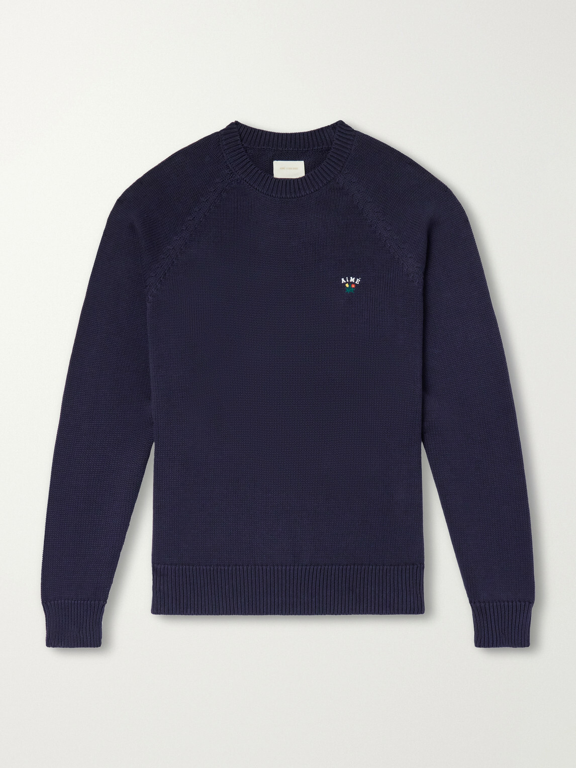 Aimé Leon Dore - Logo-Embroidered Cotton Sweater - Blue
