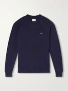 Aimé Leon Dore - Logo-Embroidered Cotton Sweater - Blue