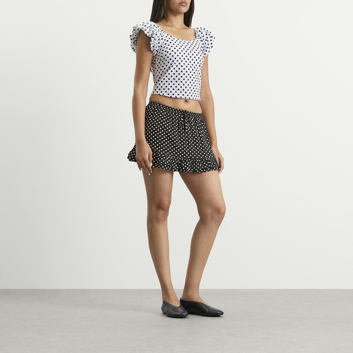 Many Many Clothes Women's The Spotty Mini Skirt in Black