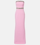 Rebecca Vallance Precious embellished crêpe bustier gown