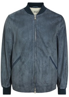 Valstar Evans Suede Bomber Jacket Blue