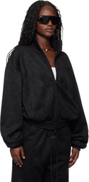 Fear of God ESSENTIALS Black Holiday Faux-Suede Fleece Vintage Track Jacket