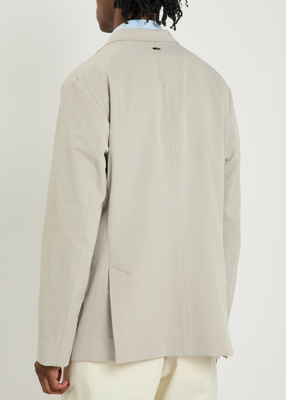 Herno Seersucker Blazer Grey