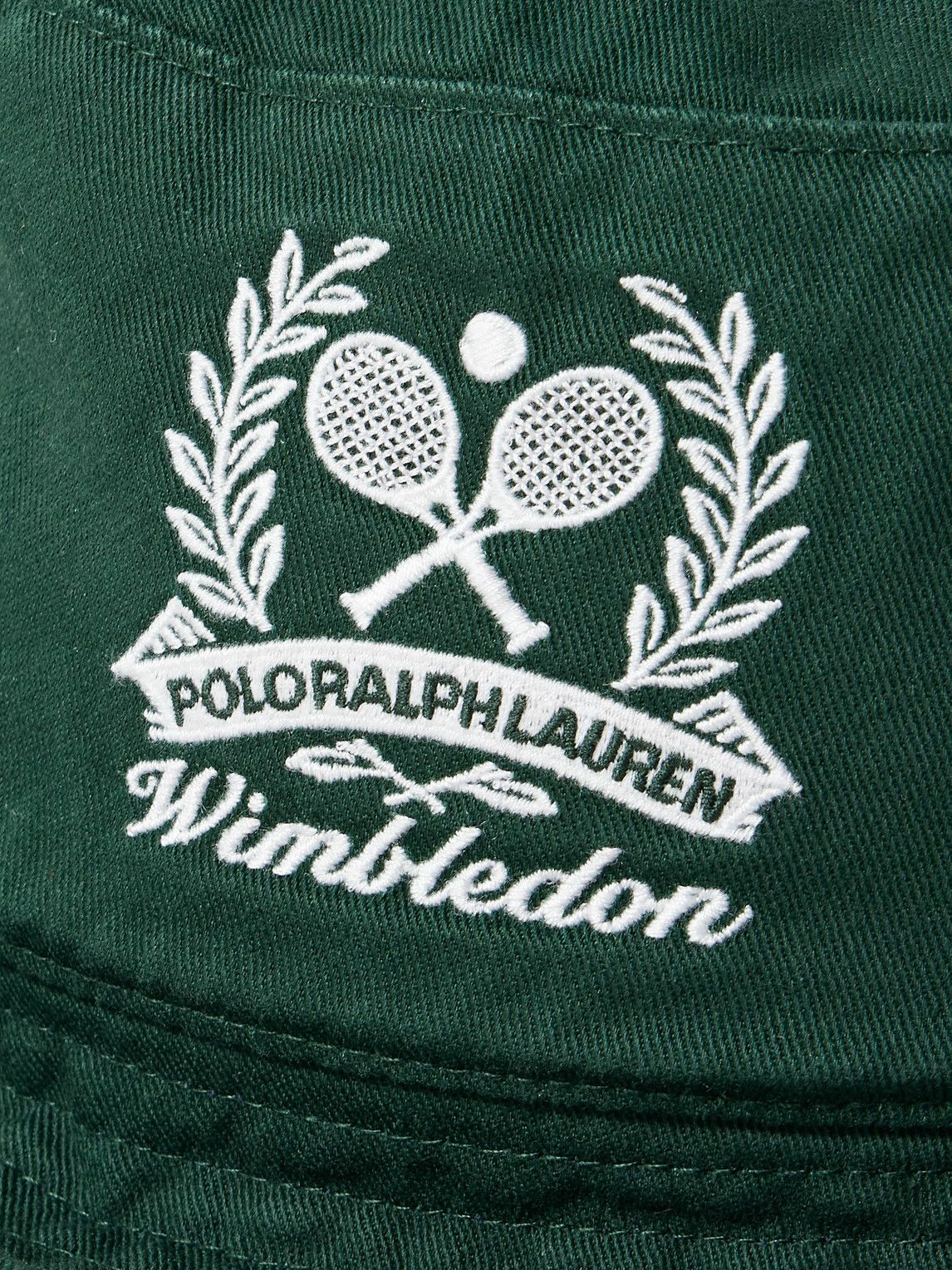 Polo Ralph Lauren - Wimbledon Reversible Logo-Embroidered Cotton-Twill and Terry Bucket Hat - Green