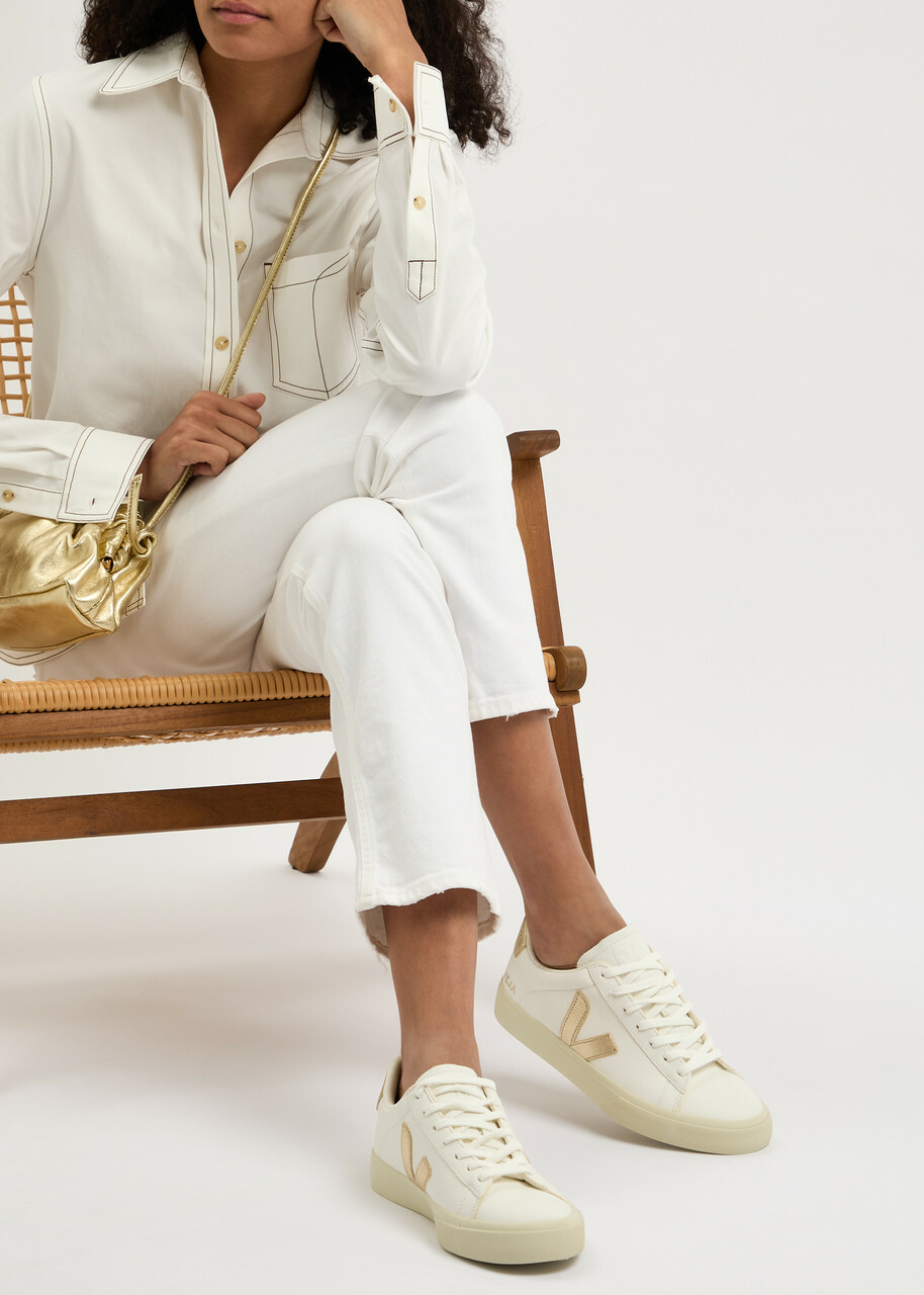 Veja Campo Panelled Leather Sneakers White VEJA