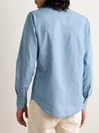 Sid Mashburn - Slim-Fit Cotton-Chambray Western Shirt - Blue