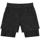 SOAR Men's Dual Run Shorts in Black