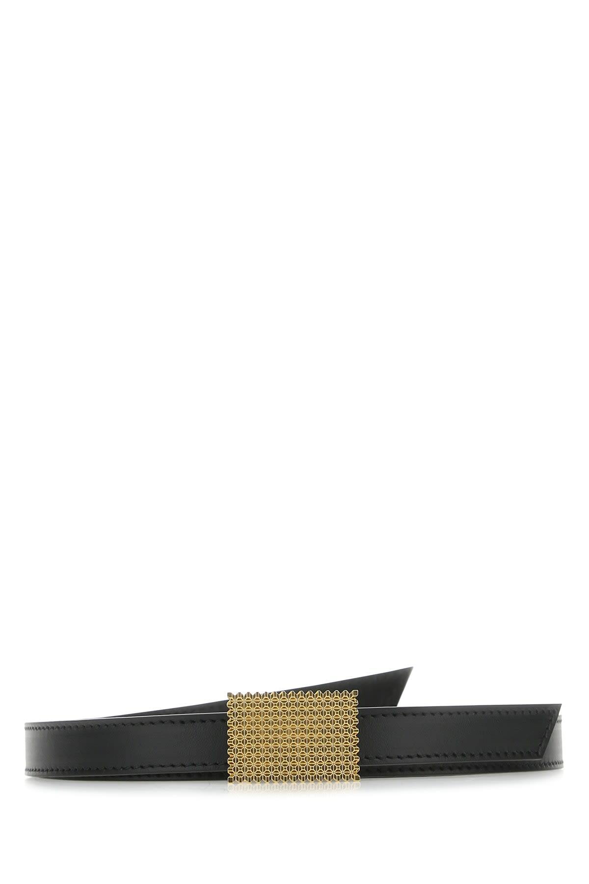 Ceinture Lanvin En Cuir Vert - Style Golf, Largeur 3 Cm, Taille L, Occasion Bon état
