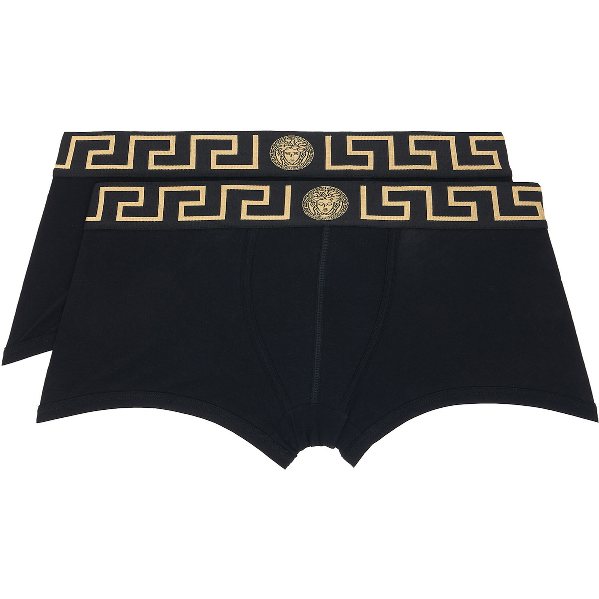 Versace Two-Pack Black Cotton-Jersey Boxer Briefs