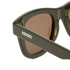 Kenzo Eyewear Women's AKA Sunglasses in Shiny Dark Green/Brown