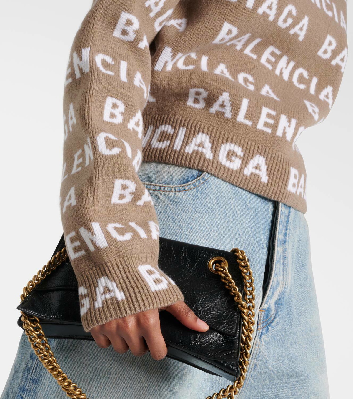 Balenciaga logo wool sweater online