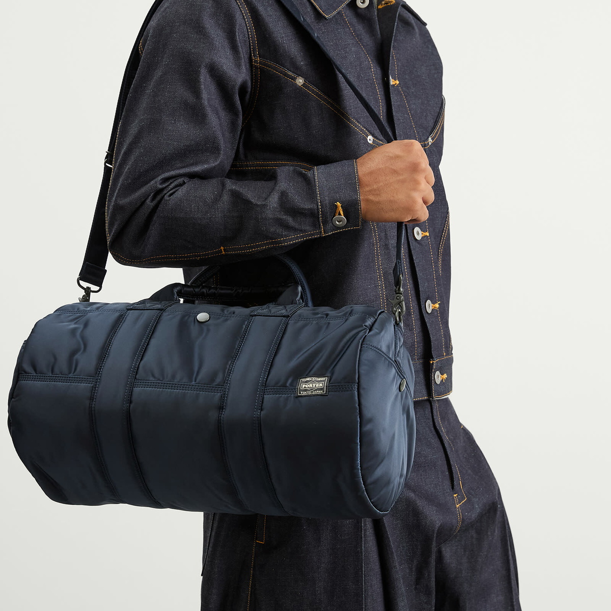 Porter-Yoshida & Co. Tanker Drum Bag in Navy 