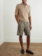 De Bonne Facture - Honeycomb Organic Cotton Polo Shirt - Neutrals