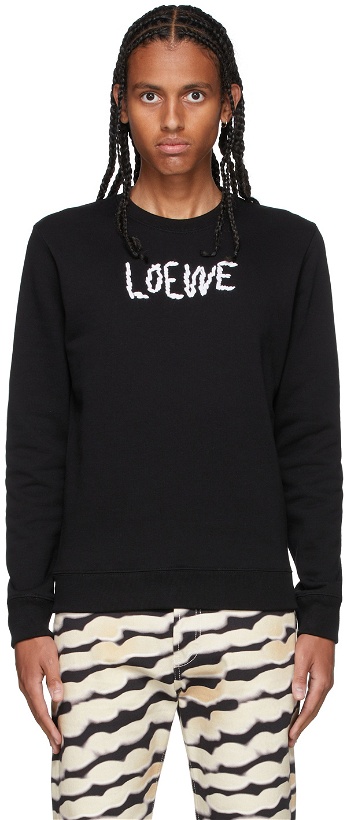 Photo: Loewe Black Embroidered Logo Sweatshirt