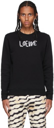 Loewe Black Embroidered Logo Sweatshirt