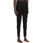 The Viridi-anne Black Cotton Smooth High Gauge Lounge Pants