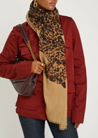 Saint Laurent Leopard Wool Scarf - Multicoloured - One Size