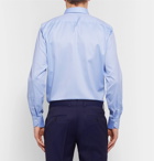 Canali - Light-Blue Slim-Fit Micro-Herringbone Cotton Shirt - Blue