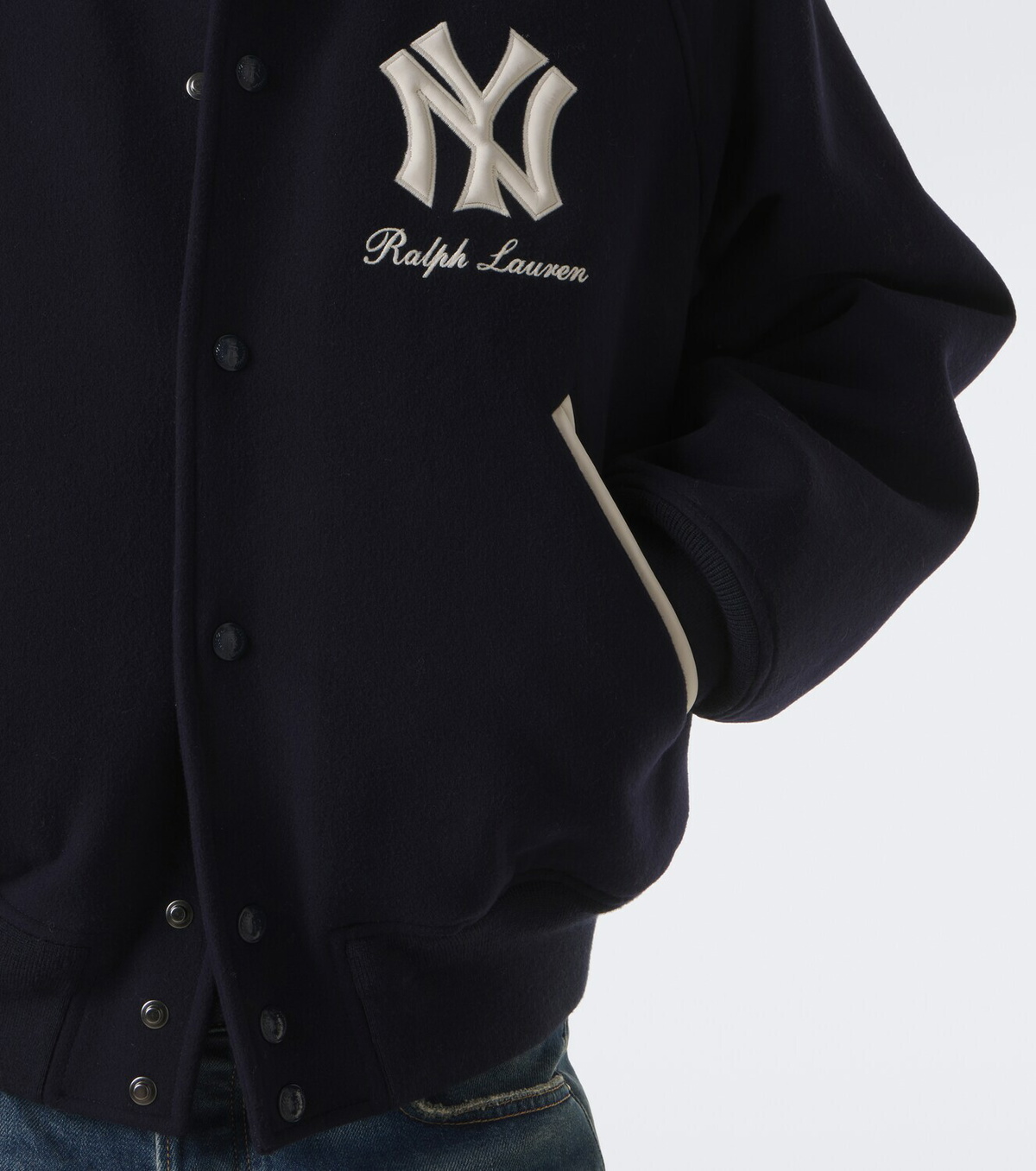 Ralph Lauren Purple Label x MLB shearling-lined twill blouson jacket