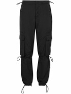 SAIF UD DEEN - Straight-Leg Shell Cargo Trousers - Black