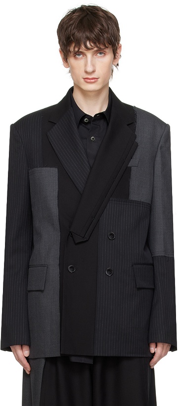 Photo: Feng Chen Wang Black Double-Breasted Blazer